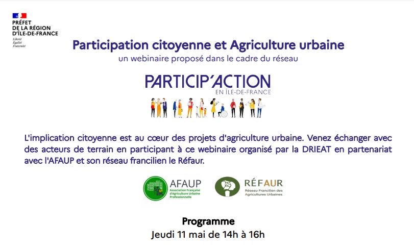 Webinaire – Participation citoyenne et Agriculture urbaine